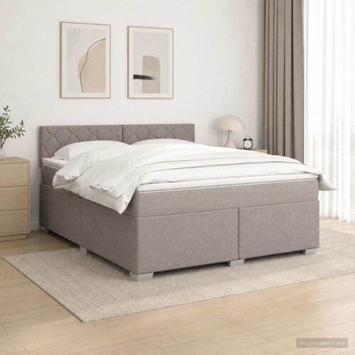  Krevet s box springom, madracem i LED-om Sivosmeđa 180 x 200 cm Cene