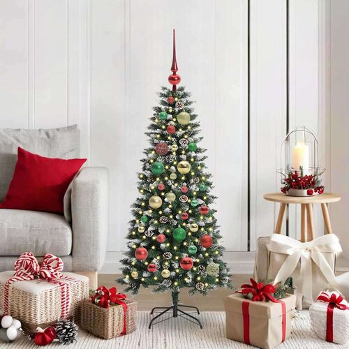 vidaXL Umestno božično drevo med 150 LED Zelena 50 x 50 x 120 cm Cene