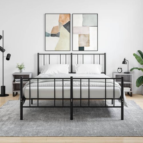 vidaXL Nočna omarica 2 kosa siva sonoma 40x30x50 cm inženirski les Cene