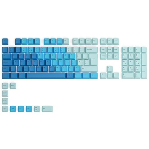Glorious keycaps gpbt - ocean blue - iso - uk layout HAC2172 Cene