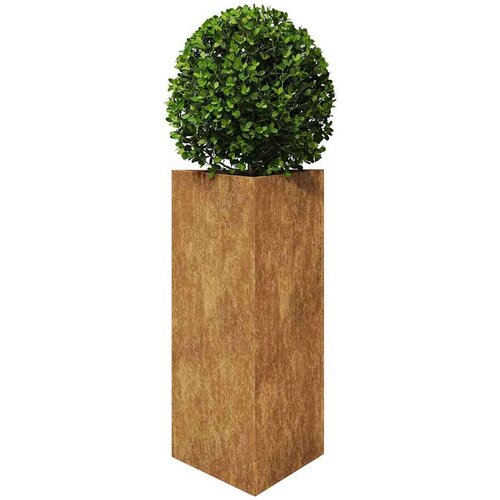 VidaXL Vrtne sadilice 2 kom trokutasta 40x34,5x70 cm od čelika COR-TEN Slike