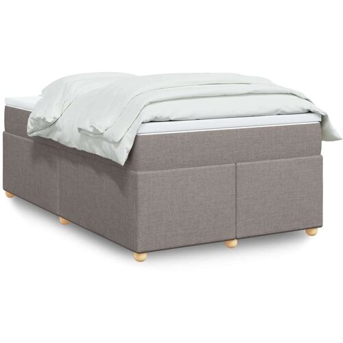 vidaXL Box spring postelja z vzmetnico taupe 120x190 cm blago, (21308489) Cene