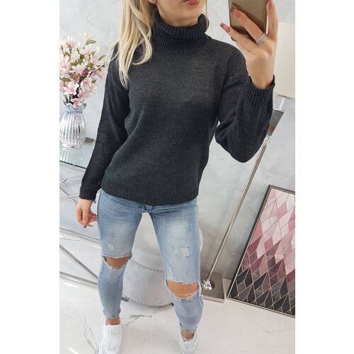 Kesi Sweater with a turtleneck graphite Cene