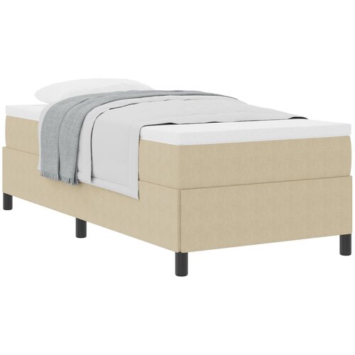 VidaXL Postelja Svetlo Zelena Siva 90x190 cm Iz Suknja Tkanine, (22049916) Slike