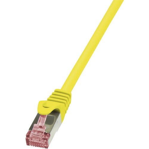 Logilink CQ2017S RJ45 omrežni kabel\, Patch kabel CAT 6 S/FTP 0.25 m rumena ognjevaren\, z za&scaron;čitnim zapornim zatičem 1 kos, (20418650) Cene