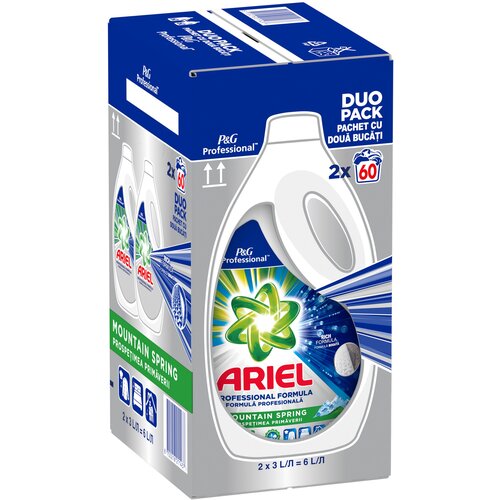 Ariel Professional tečni deterdžent Mountain Spring, 2x3L,120 pranja Slike