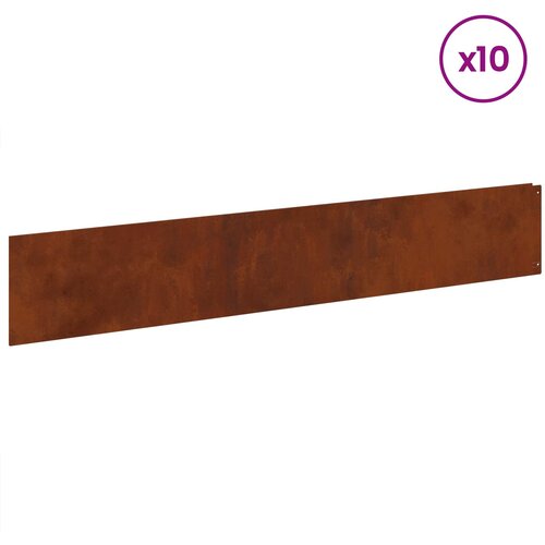  Ograda oko Travnjaka 10 pcs 100 x 18 cm Čelik Rđa Slike