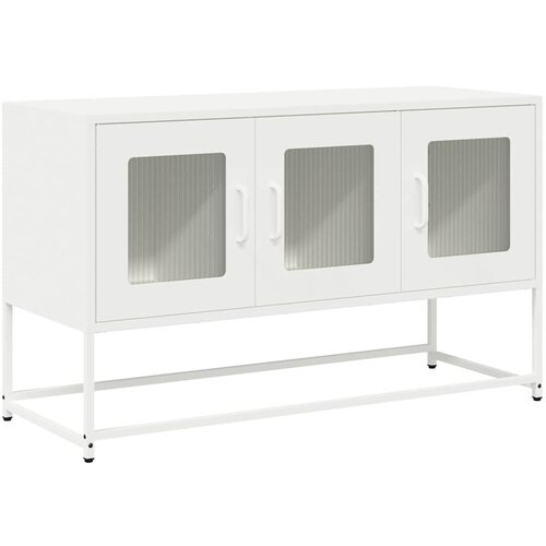 Maison Chic TV omarica - TV stojalo - Televizijska omarica bela 100,5x39x60,5 cm Hladno valjano jeklo, (21698669) Slike