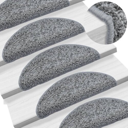 VidaXL Otirači za stepenice 15 kom sivi 56 x 20 cm Slike