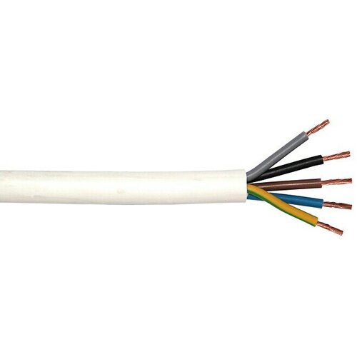  Cevna napeljava H05VV-F 5G1,5 mm² (Število žil: 5, 5 m, Bela) Cene