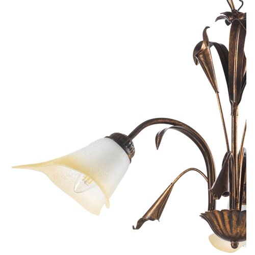  ONLI - Luster na lancu LUCREZIA 3xE14/6W/230V bronzan Slike
