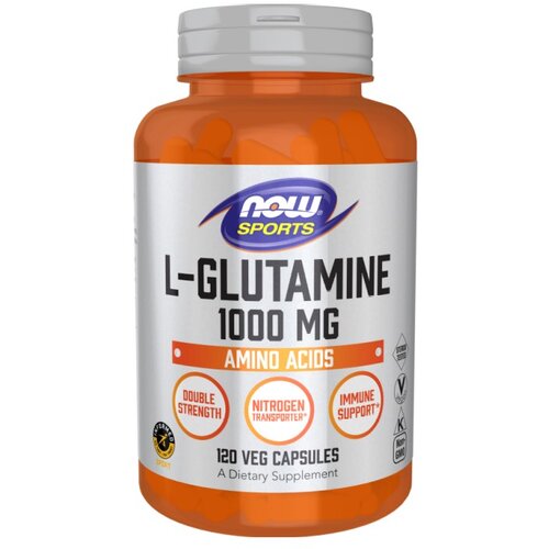 Now Foods L-glutamin NOW, 1000 mg (120 kapsul) Slike