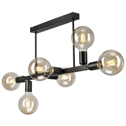  Luster na šipci ASTRID 6xE27/60W/230V crna Cene