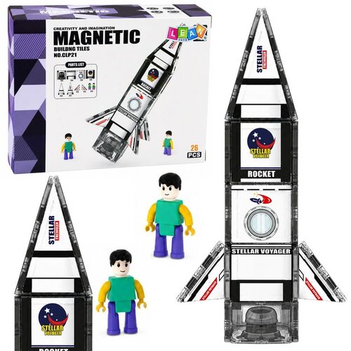  Magnetni građevinski blokovi Figure svemirskih raketa 26 kom. Slike