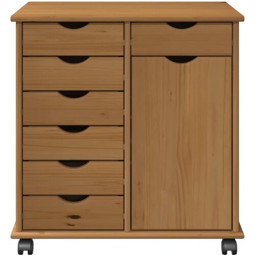  Mobilni ormar s kotačem Medeno smeđa 63,5 x 39 x 65,5 cm Slike