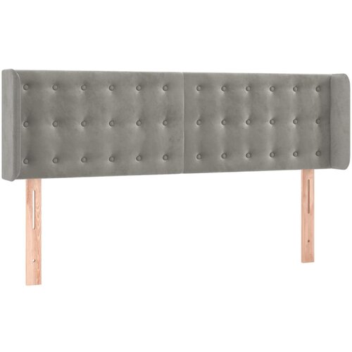 Maison Chic vzglavna omarica - nočna omarica - posteljna omarica z u&amp;scaron;esi svetlo sivo 147x16x78/88 cm žamet, (21712473) Slike