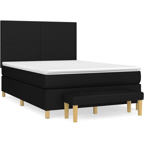 Maison Chic Box spring postelja - Vzmetna postelja z vzmetnico črna 140x200 cm blago SL1801, (21889108) Cene