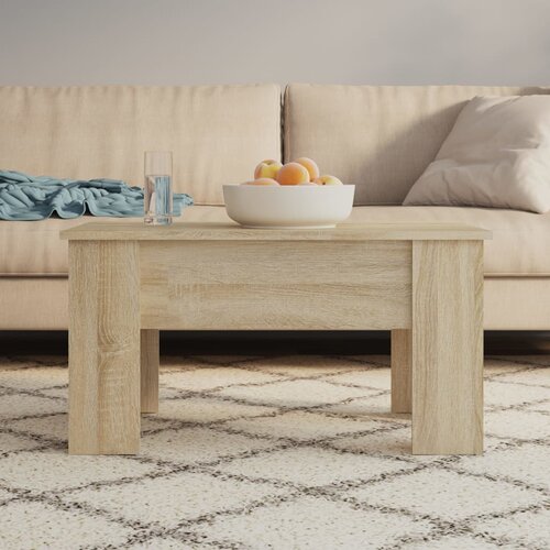 VidaXL Klubska mizica sonoma hrast 79x49x41 cm konstruiran les Slike