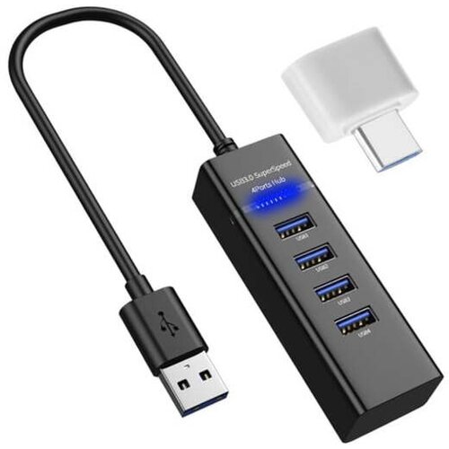 Izoksis 4 vratni USB 3.0 razdelilnik priklopna postaja razdelilec + adapter 00019157 Slike