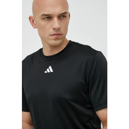 Adidas Kratka majica za vadbo HIIT Base črna barva