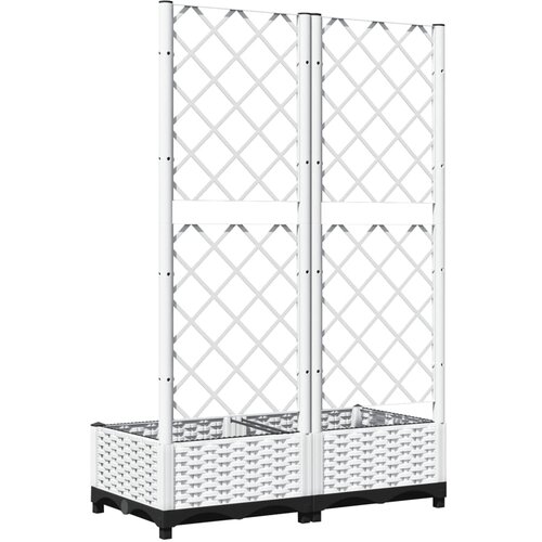  Vrtna sadilica s re&amp;scaron;etkom bijela 80 x 40 x 121,5 cm PP Slike