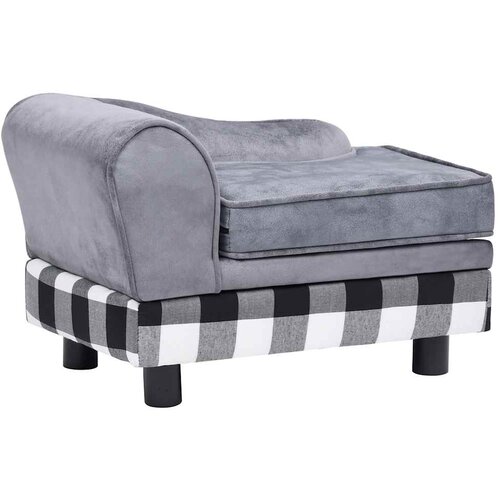 SOFA za pse crna 57 x 34 x 36 cm pli&amp;scaron;ana Slike