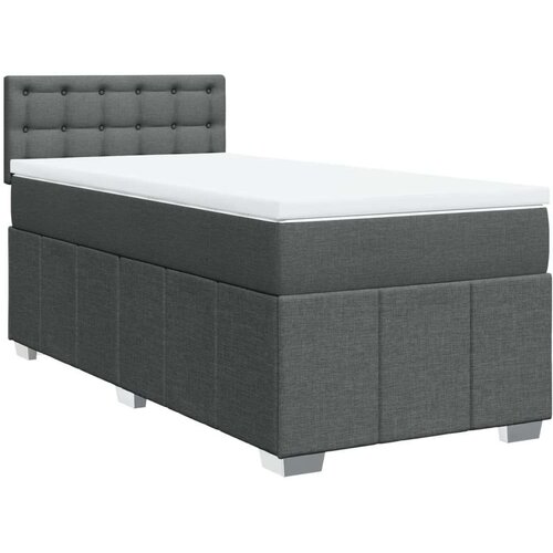 vidaXL Krevet s oprugama i madracem tamnosivi 90x200 cm od tkanine Cijene