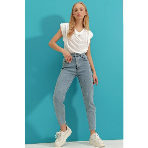 Trend Alaçatı Stili Jeans - Gray - Mom | ePonuda.com