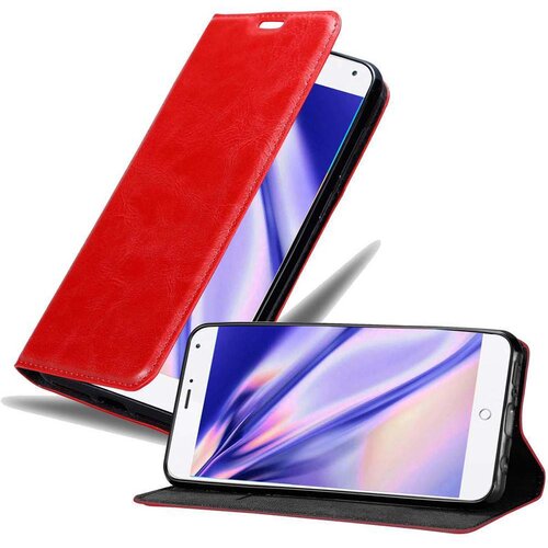 Cadorabo Ohišje, združljivo z MEIZU MX4 v rdeče jabolko - Zaščitni ovitek z magnetnim zapiranjem, stoječo funkcijo in režo za kartice, (20558243) Cene