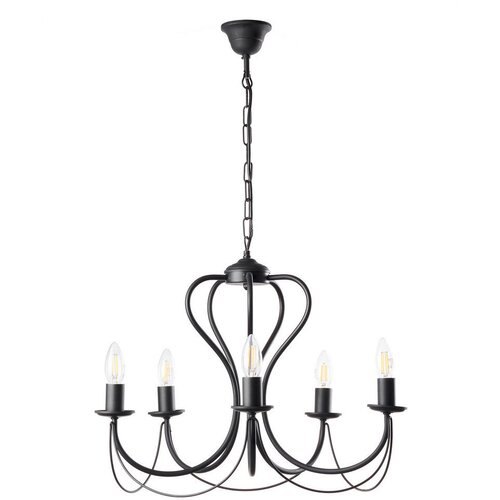 ONLI luster na lancu candela 5xE14/6W/230V crna Cene