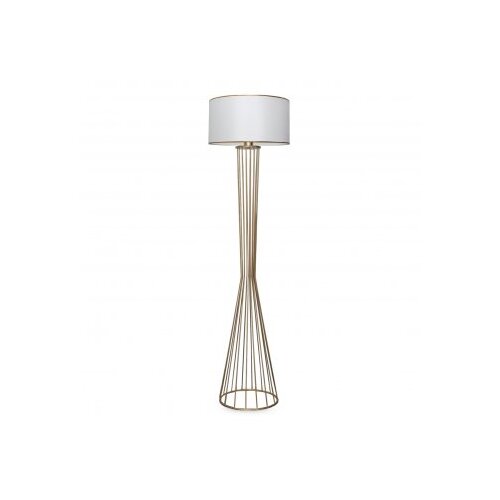 Opviq Podna lampa FLOOR bijelo/ zlatno, metal/ platno, 21 x 38 cm, visina 155 cm, E27 60 W, AYD-3077 Slike