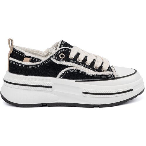 Shelvt Black women's sneakers with white inserts Cijene