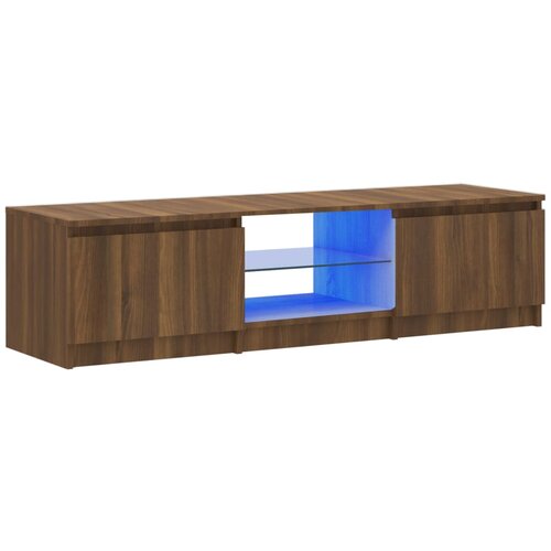 vidaXL TV omarica z LED lučkami rjav hrast 140x40x35,5 cm, (20734965) Cene