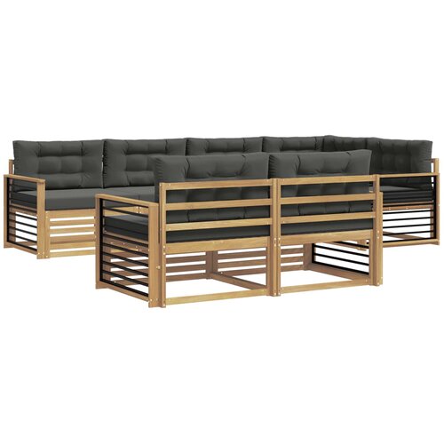vidaXL Zunanja garnitura za sedenje 7 pcs Bela in antracit Poliester, (5000282199) Cene