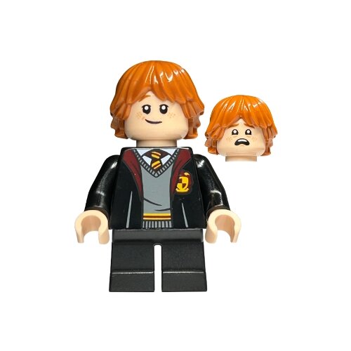 Lego Harry Potter hp283 Ron Weasley - Gryffindor Robe, Sweater, Shirt and Tie, Black Short Legs Slike