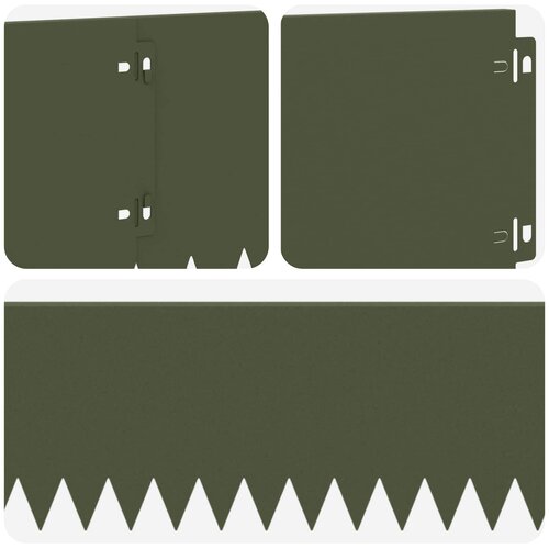  Ograda oko Travnjaka 20 pcs 103 x 20 cm Čelik Maslinastozelena Slike