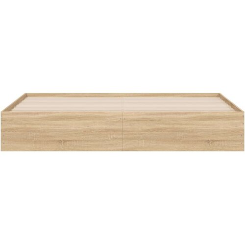 vidaXL Posteljni okvir s predali sonoma hrast 160x200cm inženirski les Cene