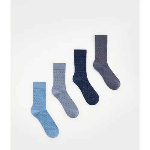 Reserved - Komplet od 4 para čarapa s uzorkom - plava