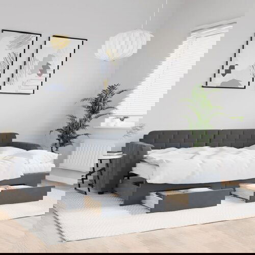 VidaXL Dnevni krevet na razvlačenje tamnosivi 80 x 200 cm bar&amp;scaron;unasti Slike