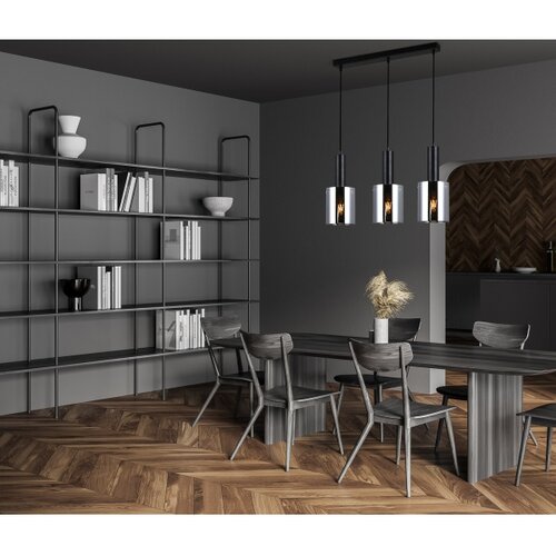  ITALUX PND-5581-3-BK+SG - Visilica na sajli SARDO 3xE27/40W/230V crna Slike