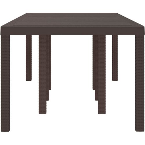  Stol za vrt Smeđa 250 x 100 x 73 cm poliratan Slike