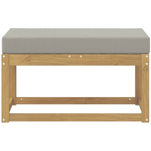  Vanjska stolica klupa s jastukom Bijela 80 x 43 x 45 cm Slike