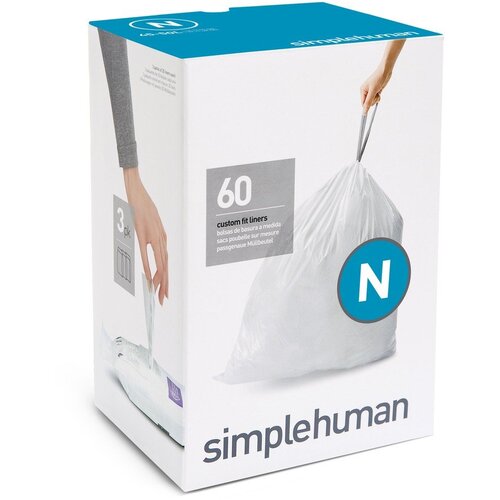 Simplehuman Vrečke za smeti 60 ks z zateznim trakom 50 l N &amp;ndash; Slike