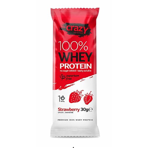 Hiperik whey protein jagoda crazy nutrition, 30g Cene