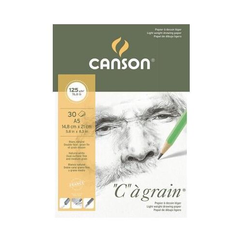 Canson Skicirka "C" á Grain A5 125 g, 30 listna, (22005438) Cene