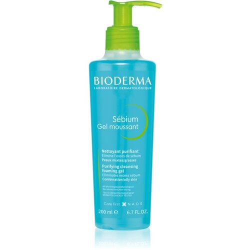 Bioderma S&amp;eacute;bium Gel Moussant With Pump pjenasti gel za či&amp;scaron;ćenje za masnu i kombiniranu kožu 200 ml za žene Slike