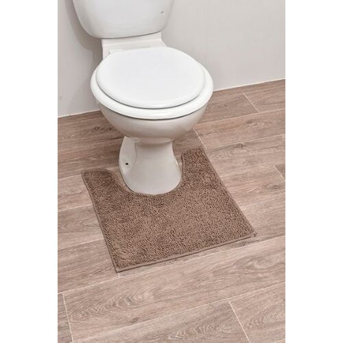 Tendance Kopalni&amp;scaron;ki tepih z izrezom za WC (45 x 50 cm, bež, poliester) Slike