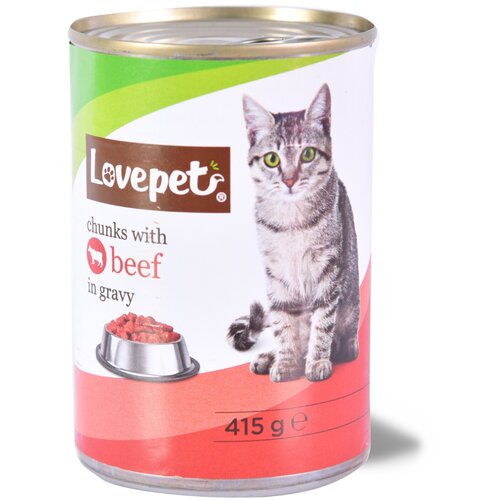 Lovepet Hrana za macke goved.lim Love Pet 415g Slike