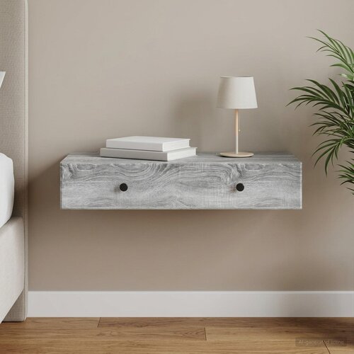 Stolna montirana na zid Siva sonoma 87,5 x 34,5 x 17 cm Cijene
