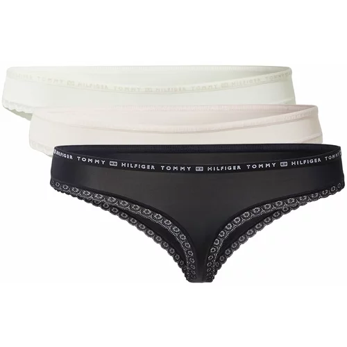 Tommy Hilfiger Underwear Tanga gaćice boja pijeska / pastelno roza / crna